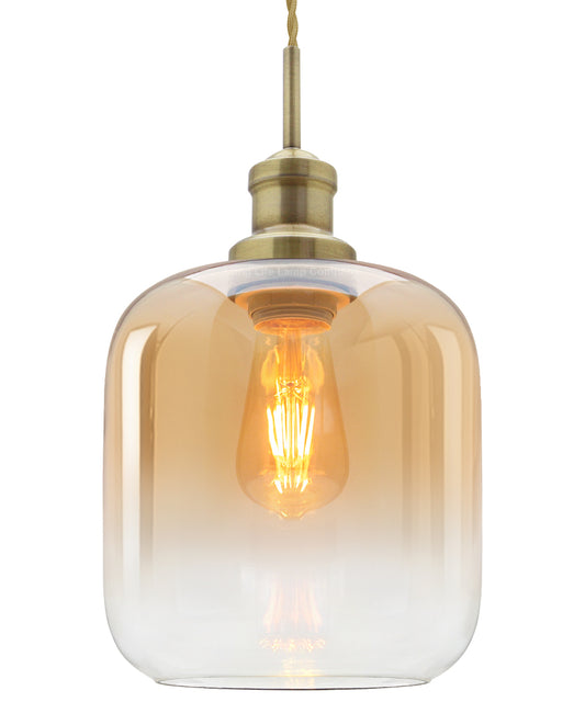 Modern Vintage Glass Gold Pendant Light M0203