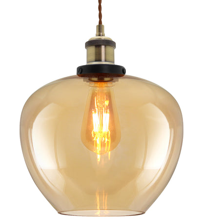 Modern Vintage Glass Globe Pendant Light M0207