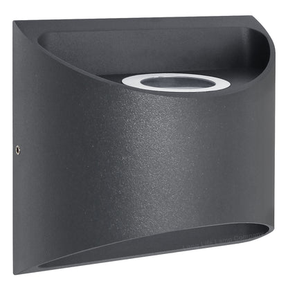 Modern LED Outdoor Wall Light Black Warm White