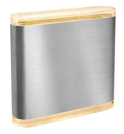6W LED Outdoor Wall Light Warm White Stainless Steel IP54
