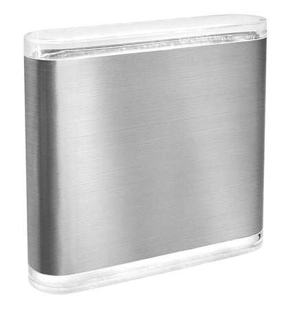 6W LED Outdoor Wall Light Cool White Stainless Steel IP54