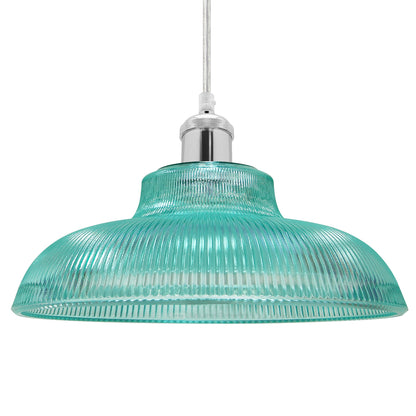 Retro Vintage Blue Glass Ceiling Pendant Light M0216