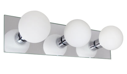 Modern IP44 Opaque 3 Globe Bathroom Mirror Light M0220