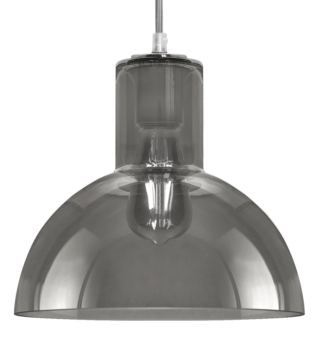 Modern Vintage Ceiling Smoked Grey Glass Pendant Lamp M0222