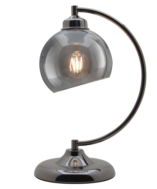 Modern Smoked Glass Globe Table Lamp M0234