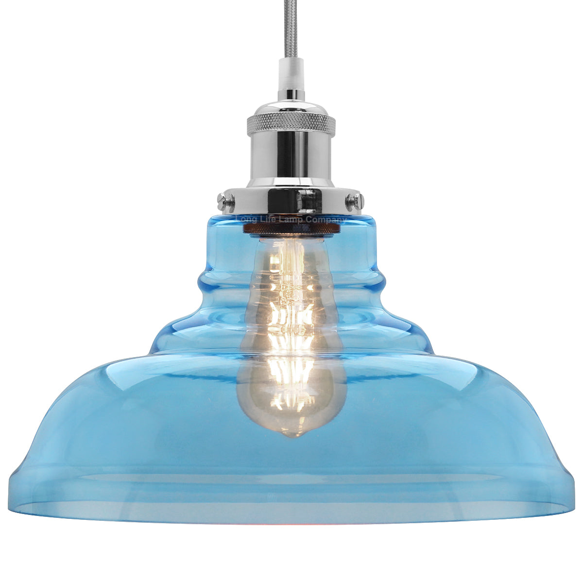 Modern Vintage Blue Glass Dome Ceiling Pendant Lamp M0235