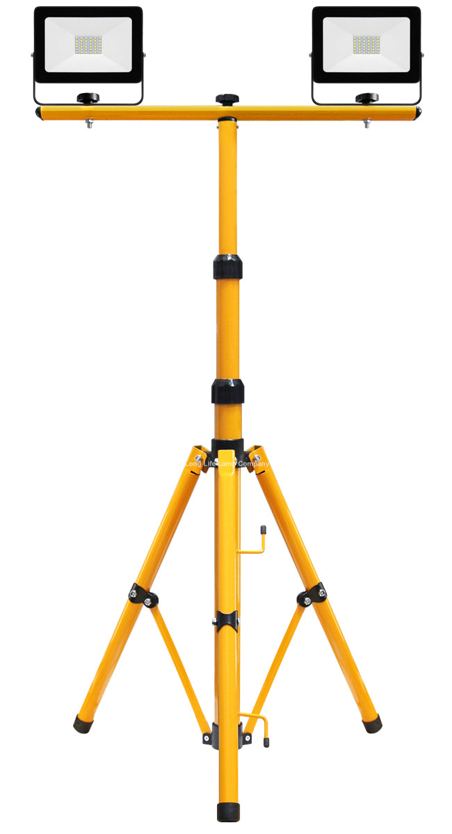 IP65 30w LED Twin Floodlight Tripod Stand For Job Site Lighting TRI02 With 1703
