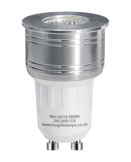 3W Mini GU10 LED High Power Cool White 6000K