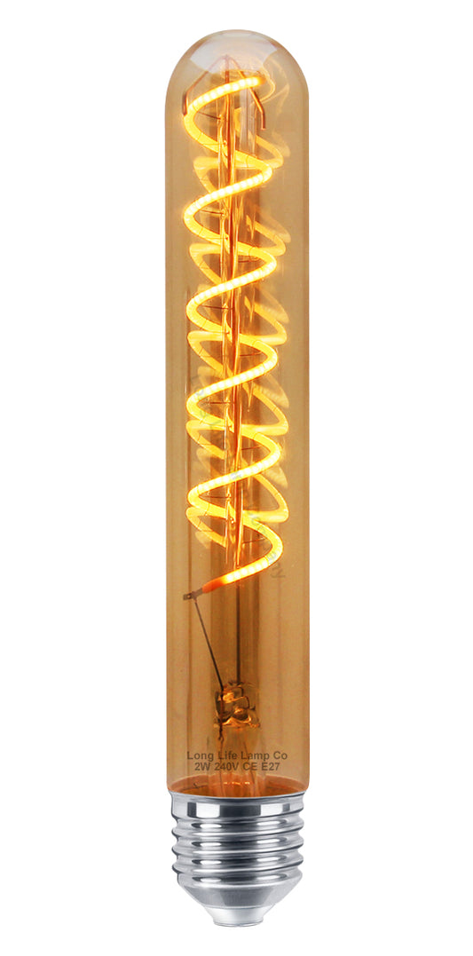 Vintage LED 2W T30 Teardrop Spiral Tube Bulb E27