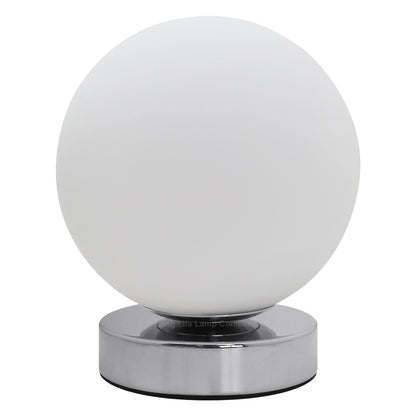 LED Globe Desk Lamp Chrome Base Warm White G9