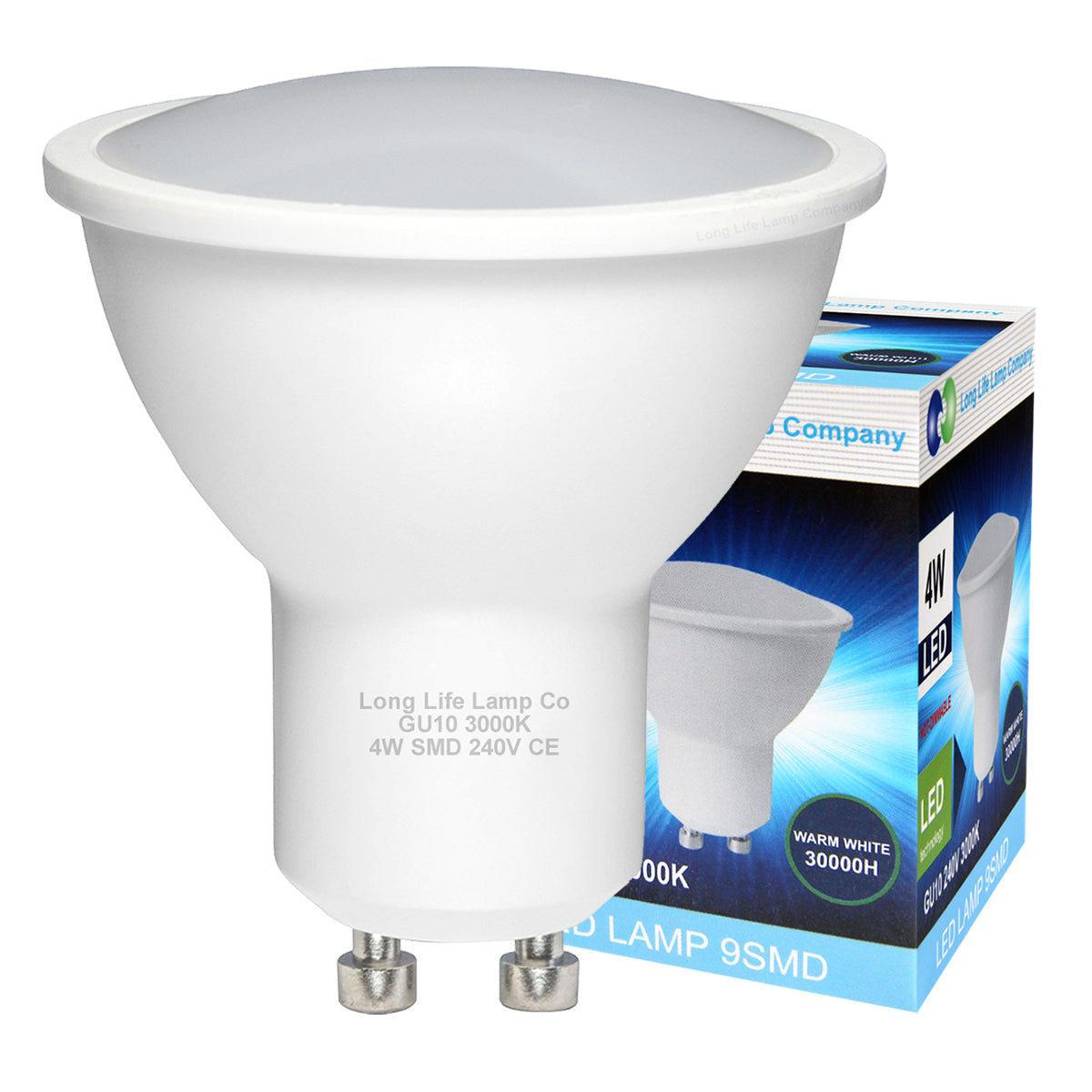 5 PACK 4w SMD LED GU10 Light Bulb High Brightness warm white