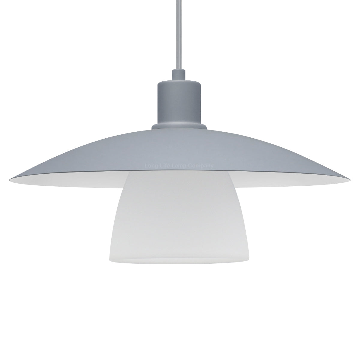 Modern Ceiling Pendant Light Grey Frosted Glass H3130