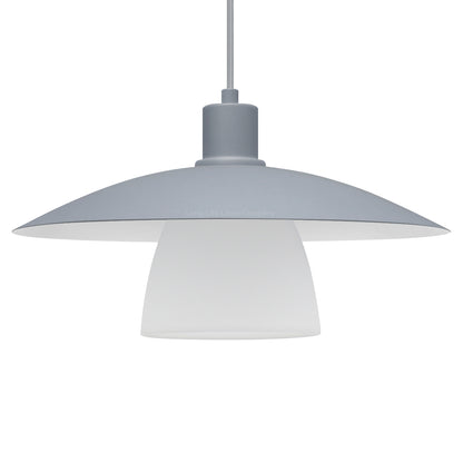 Modern Ceiling Pendant Light Grey Frosted Glass H3130