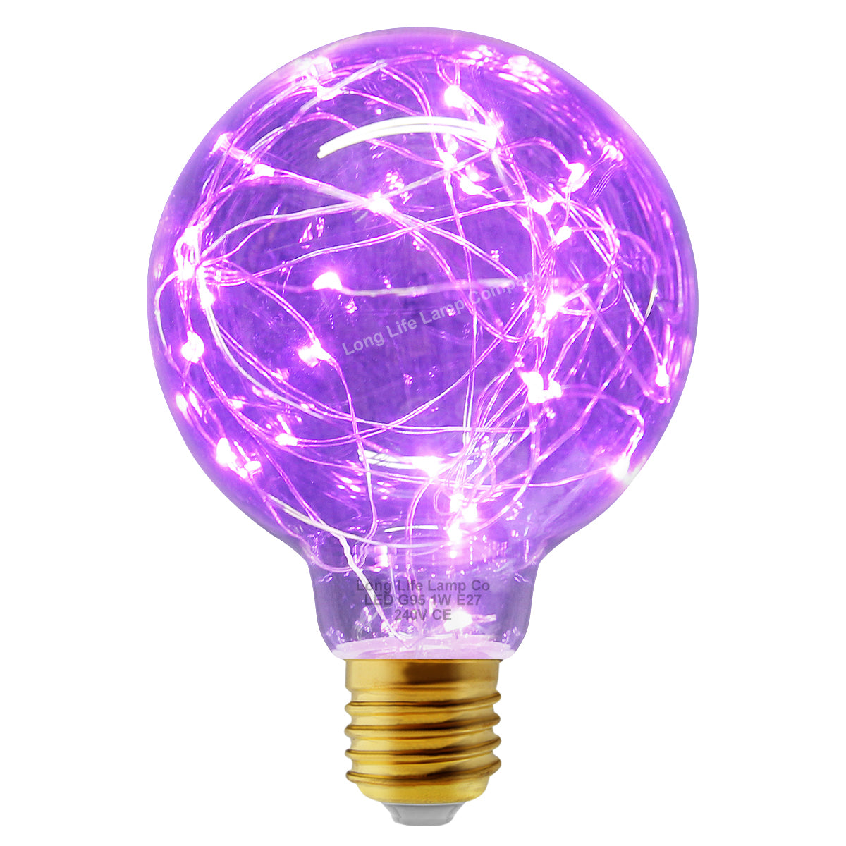 1w E27 LED Globe Decorative Light Bulb Purple G95