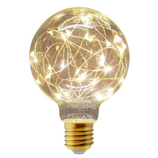 1w E27 LED Globe Decorative Light Bulb Warm White G95