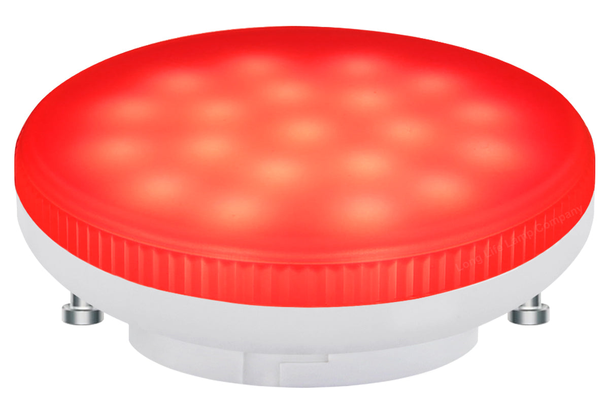 3W RED GX53 LED Light Bulb Replacement for CFL Round