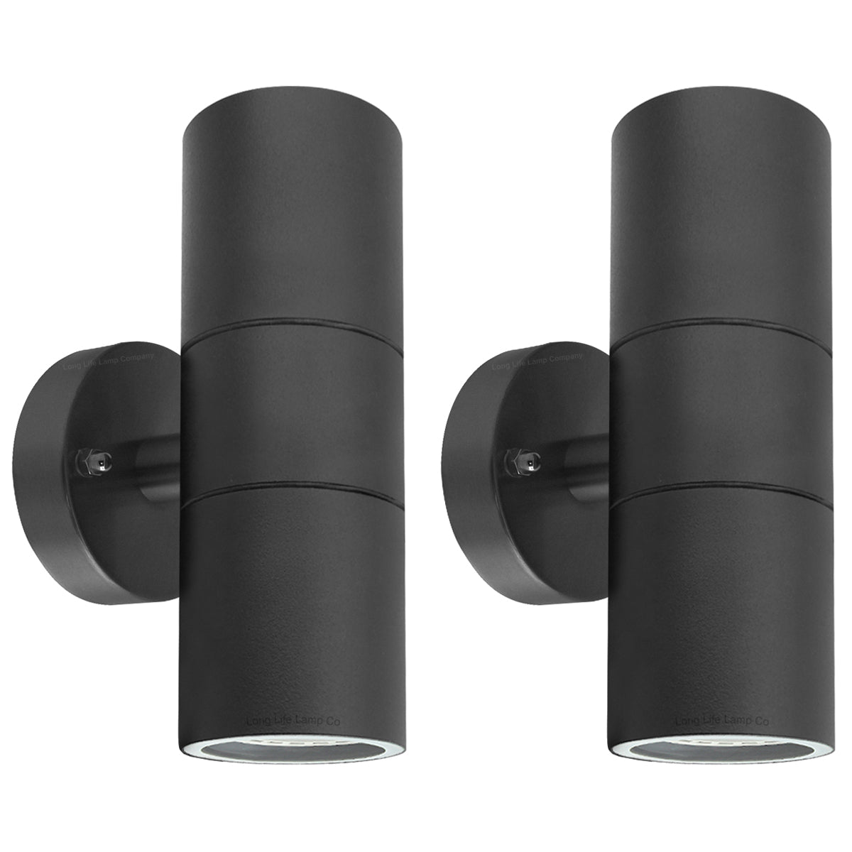 2 X Outdoor Black Double Wall Light ZLC035B