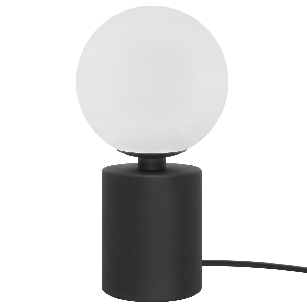 Retro Black Table Lamp Jade Frosted Globe Opaque Glass Shade T512