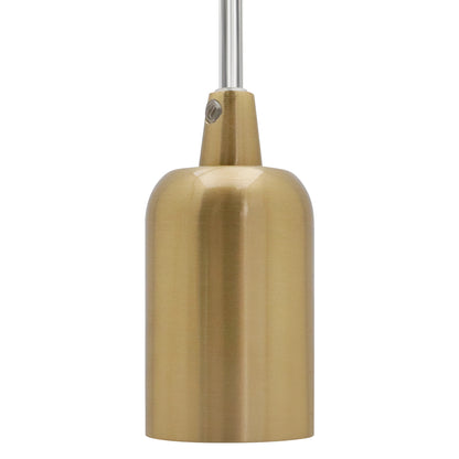 Ceiling Rose Pendant E27 Fitting Brass Flex Hanging Lamp Holder Kit