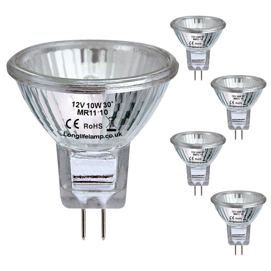 5 X MR11 10w Halogen Light Bulbs Lamp 12v