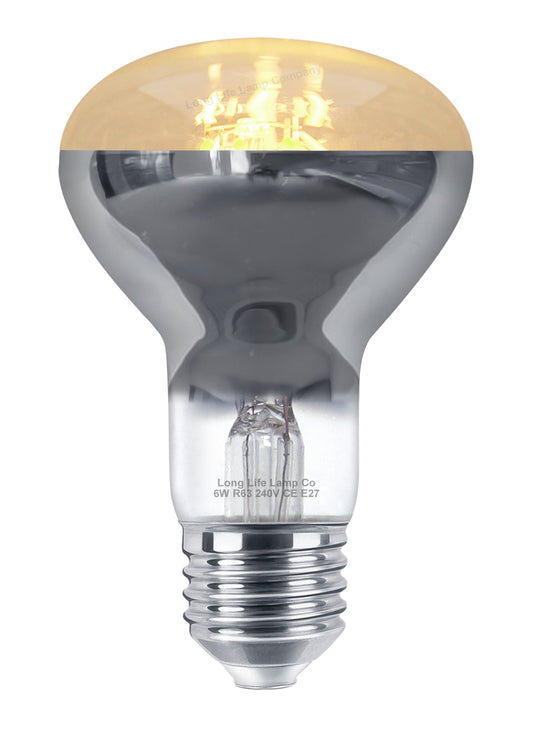 6w R63 LED Reflector Light Bulb E27 Warm White Replacement For Halogen Spots