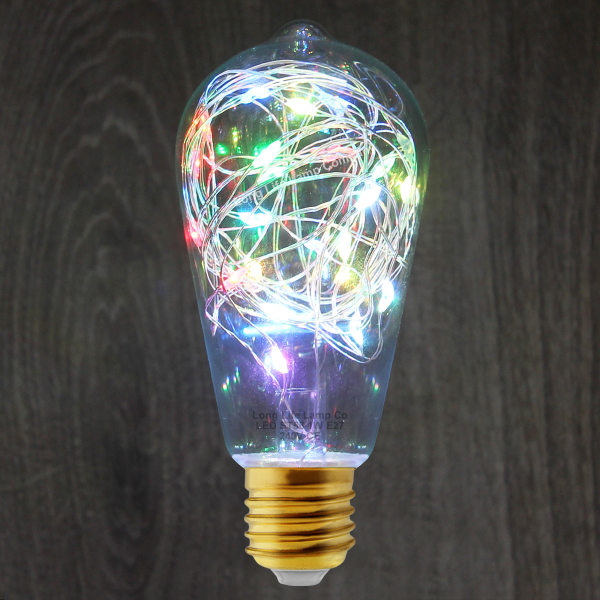 1w E27 ST58 LED RGB Fairy String Filament Light Bulb