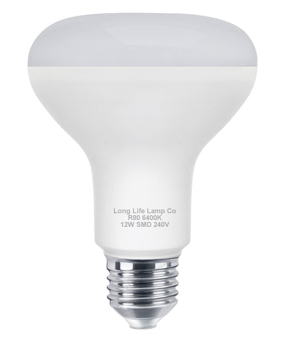 12w LED R80 Reflector Bulb 6400K Cool White 