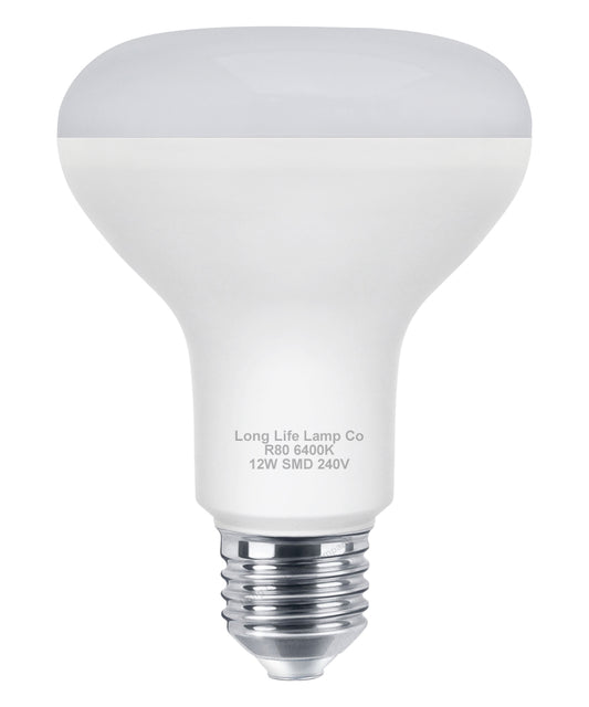 12w LED R80 Reflector Bulb 6400K Cool White 