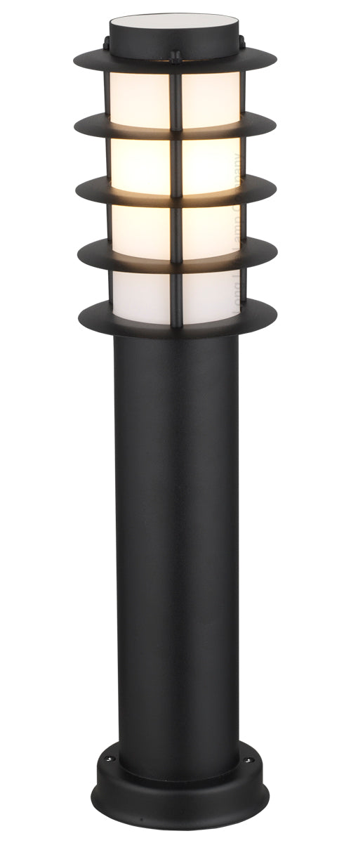 Modern Outdoor Bollard Light Stainless Steel Opaque Diffuser ZLC309BK