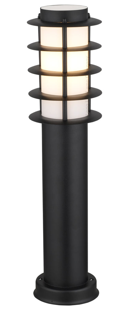 Modern Outdoor Bollard Light Stainless Steel Opaque Diffuser ZLC309BK