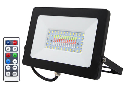 50w IP66 LED RGB Floodlight Outdoor Colour Changing Remote Control