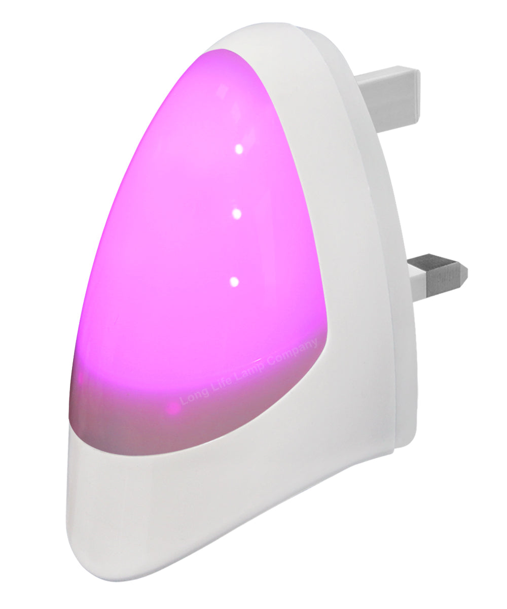 Automatic Pink LED Night Light Plug In Energy Saving Dusk 2 Dawn ...