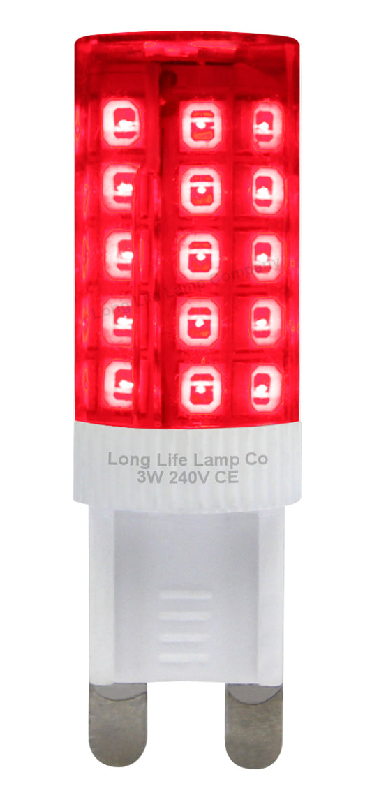 3w G9 LED Bulb Red Replacement For Halogen Capsule Lamp