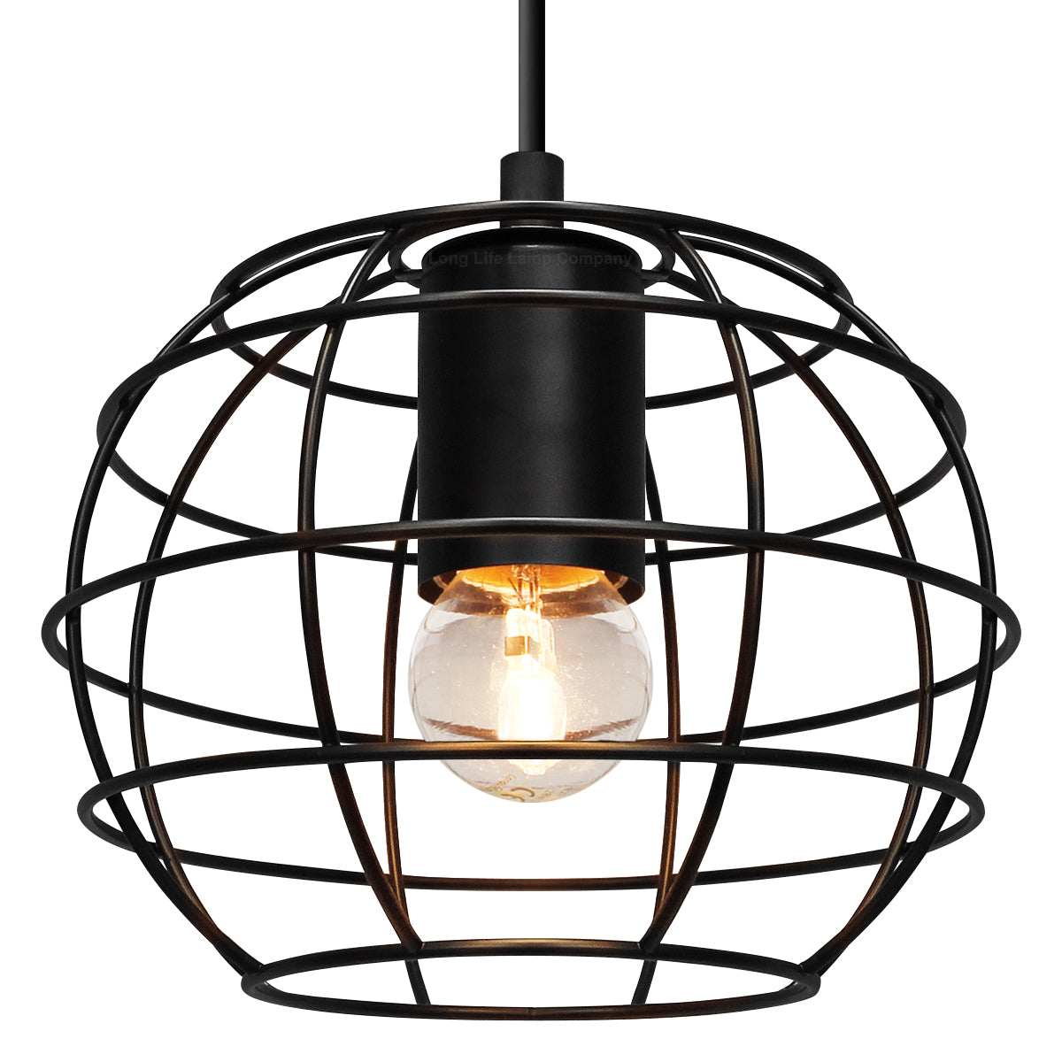 Wire Cage Globe Black Metal Pendant Light - Free delivery on all orders