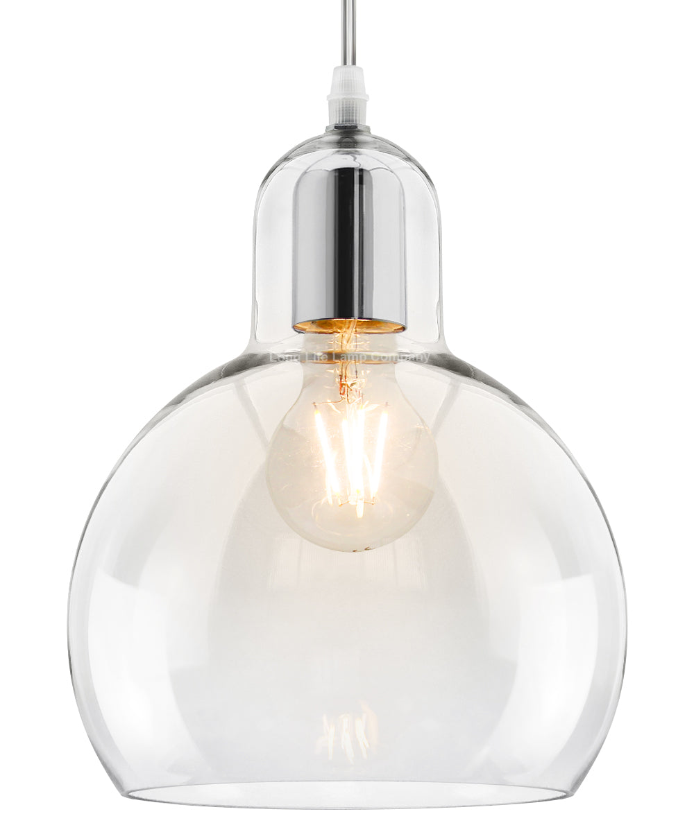 Modern Mini Globe Clear Glass Pendant Light M0185