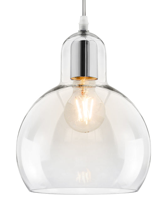 Modern Mini Globe Clear Glass Pendant Light M0185