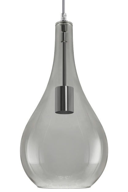 Modern Smoky Grey Glass Ceiling Pendant Light M0213