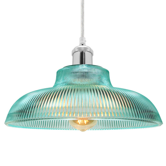 Retro Vintage Blue Glass Ceiling Pendant Light M0216