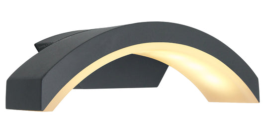 Modern Curved 7W LED Outdoor Wall Light Warm White ZLC338WW