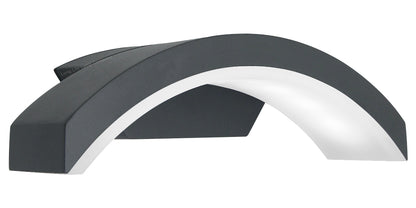 Modern Curved 7W LED Outdoor Wall Light Cool White ZLC339CW