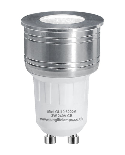 3W Mini GU10 LED High Power Cool White 6000K