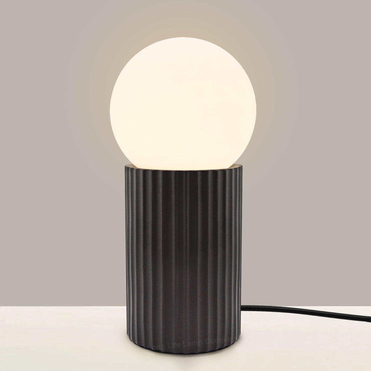 Modern Opaque Globe Opal Sphere Glass Table Lamp H3014