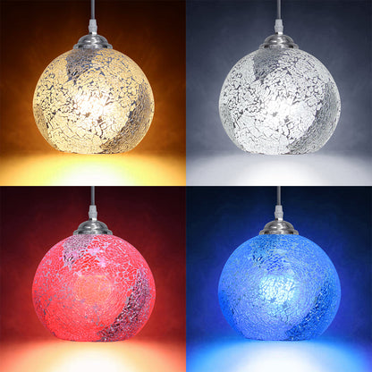 Vintage Glass Globe Ceiling Hanging Pendant Light Shade Mosaic Lighting