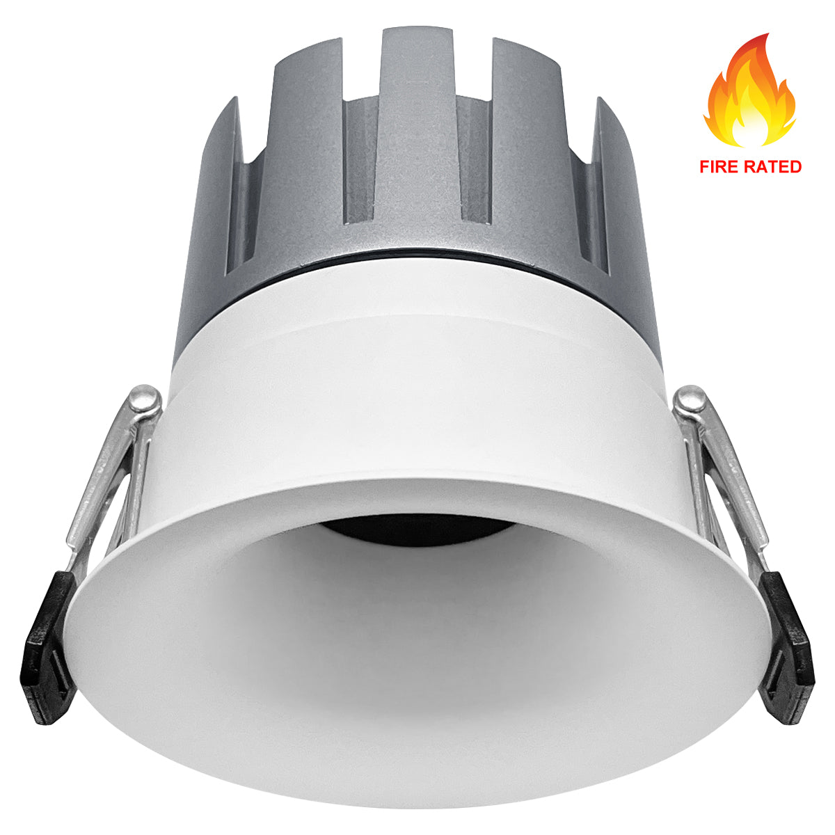 Round 10W recessed LED ceiling downlight with adjustable anti-glare warm white illumination