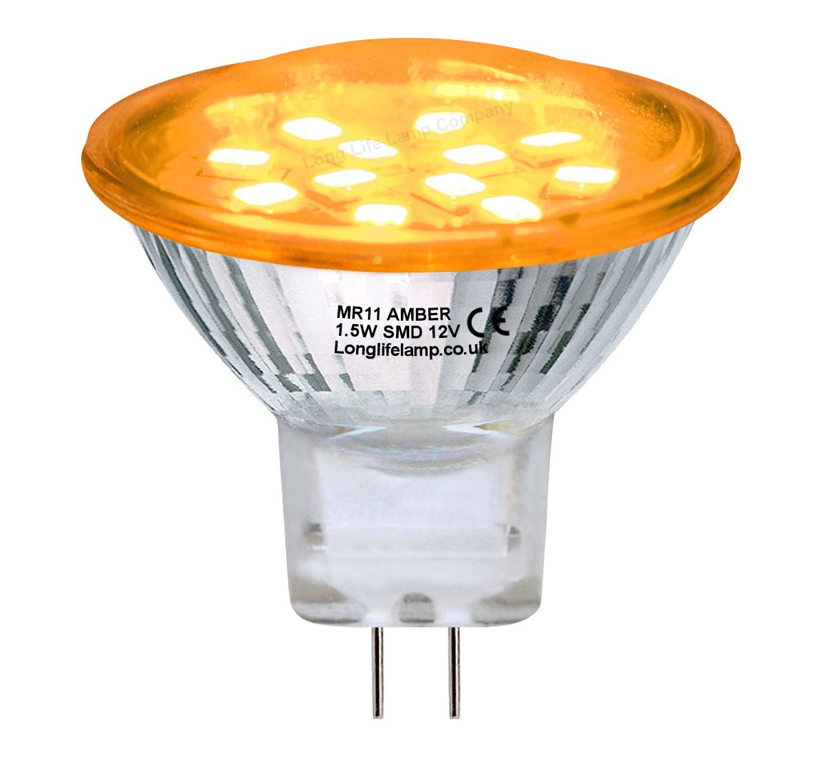 2w LED Amber Light Bulb Spot Lamp MR11 - Energy Light Bulbs - Free delivery on all orders