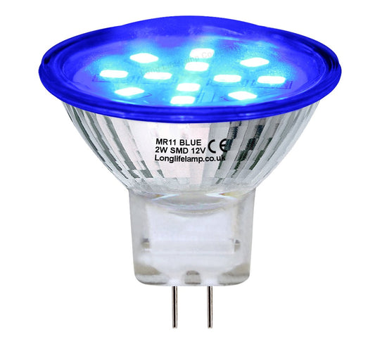2w LED Blue Light Bulb Spot Lamp MR11 - Energy Light Bulbs - Free delivery on all orders