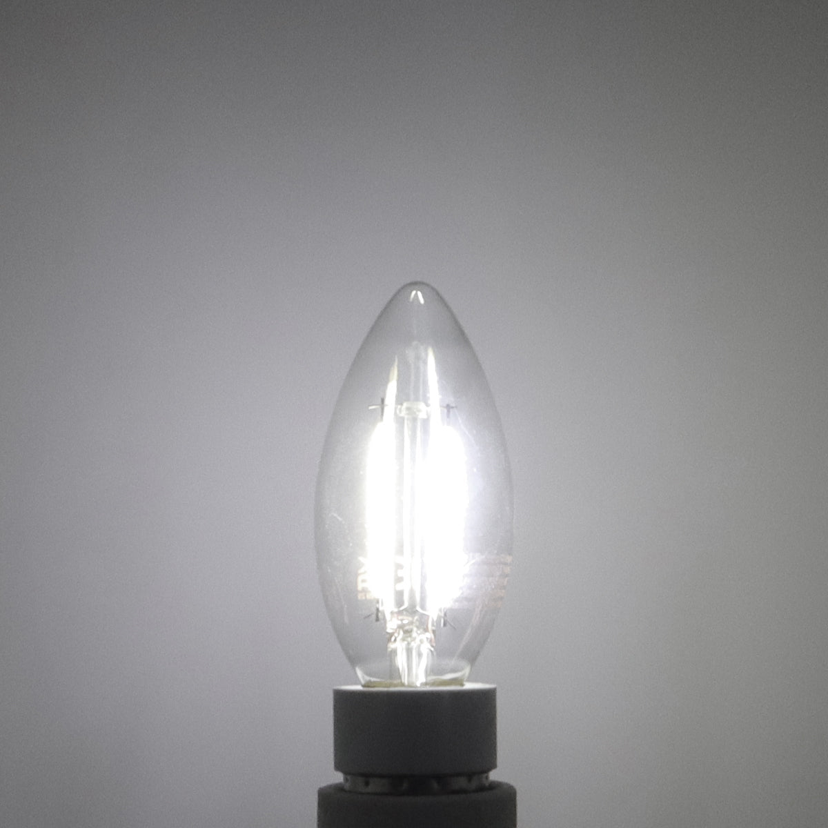 2W LED Candle Light Bulb Cool White 5000K E14 Clear Glass 4 or 6 or 10 Pack - Energy Light Bulbs - Free delivery on all orders