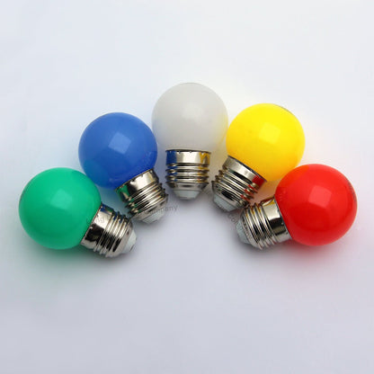 2w LED Coloured Mini Golf Balls E27 Edison Screw Fitting - Energy Light Bulbs - Free delivery on all orders
