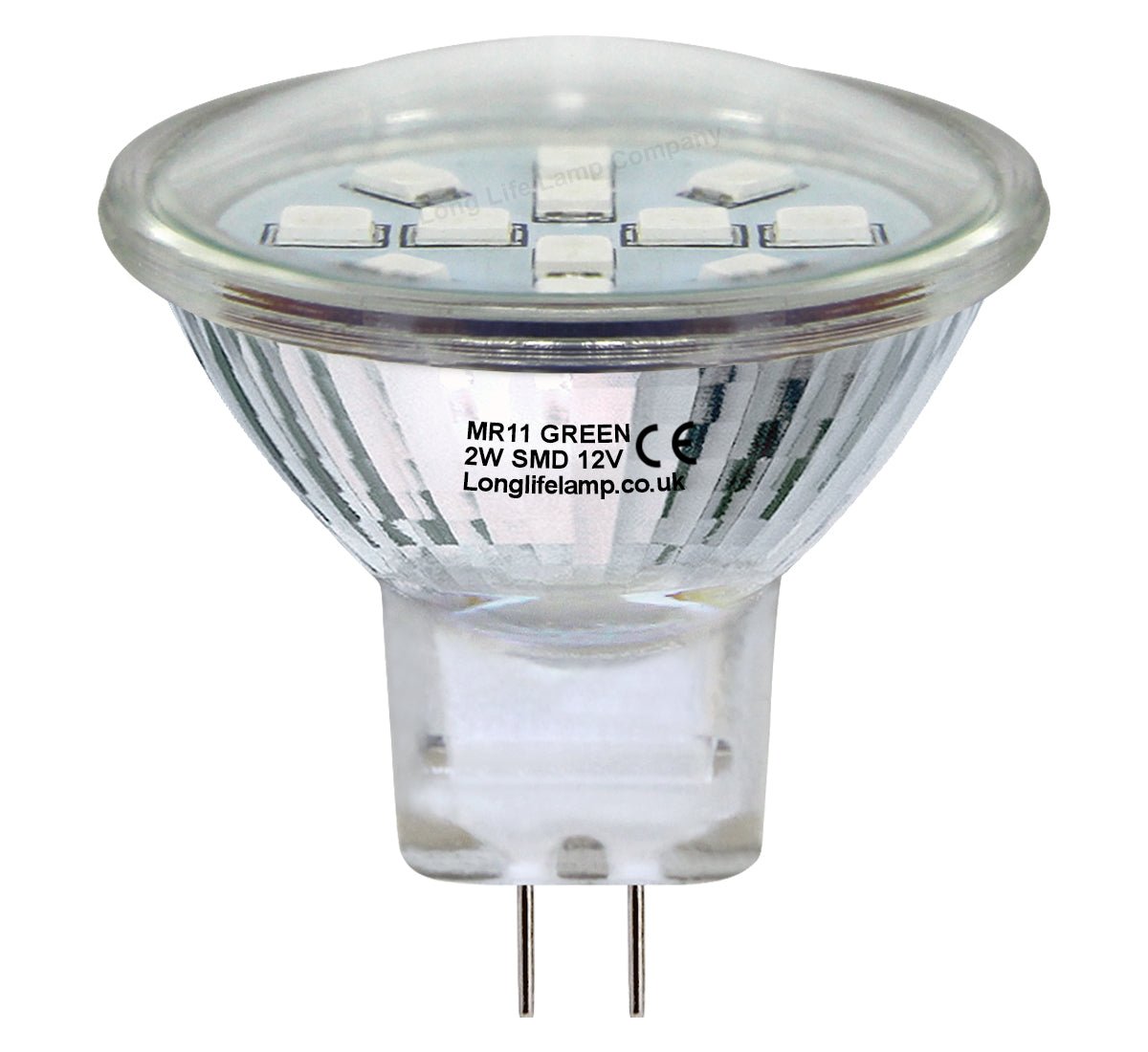 2w LED Green Light Bulb Spot Lamp MR11 - Energy Light Bulbs - Free delivery on all orders