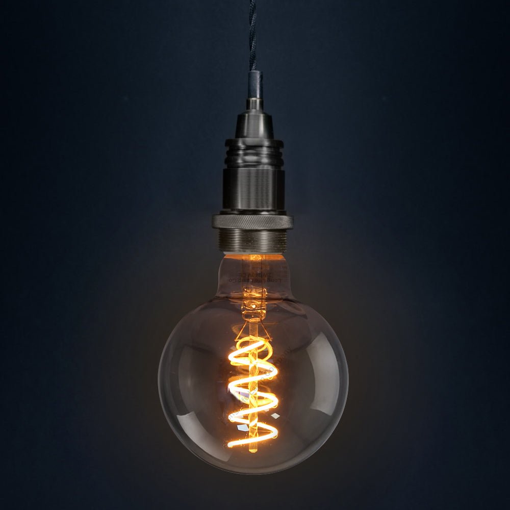 2w Vintage LED G95 Bulb E27 Spiral Filament Smoke Grey - Energy Light Bulbs - Free delivery on all orders